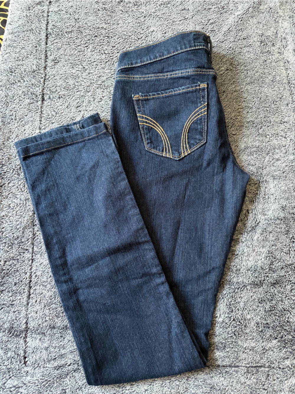 Hollister Women’s Deep Blue Slim Straight Jeans